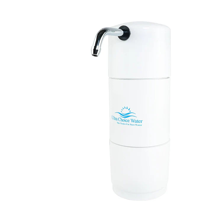 White Crystal Quest Classic Countertop Water Filter System