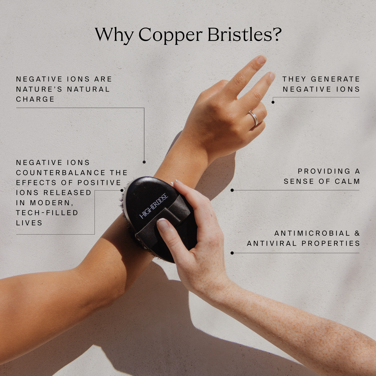 HigherDOSE  SUPERCHARGE Copper Body Brush