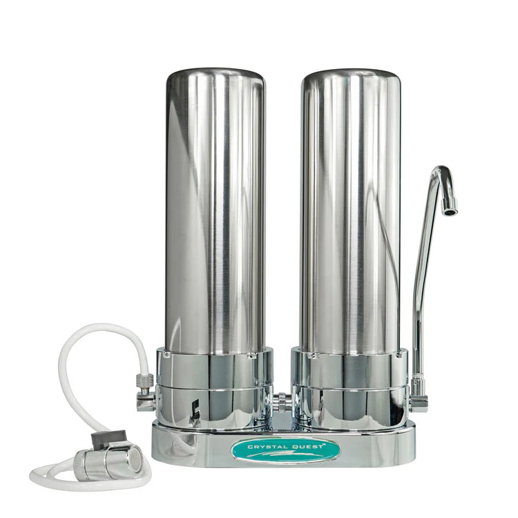 Double Stainless Steel Fluoride Countertop Water Filter System