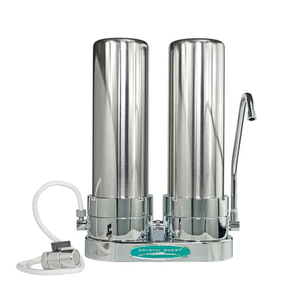 Double Stainless Steel Fluoride Countertop Water Filter System