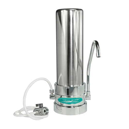 Stainless Steel Fluoride Removal | SMART Single Cartridge Countertop Water Filter System